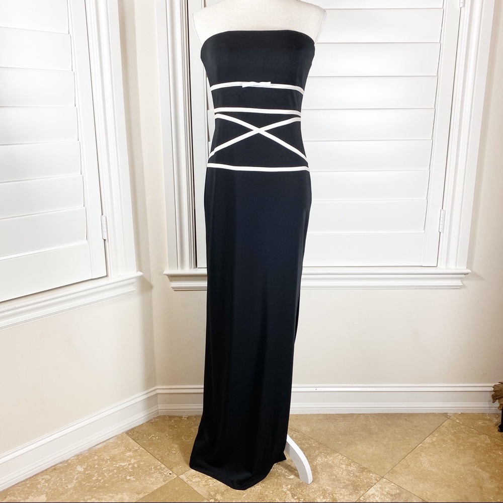 Blonde Nites strapless gown black prom homecoming